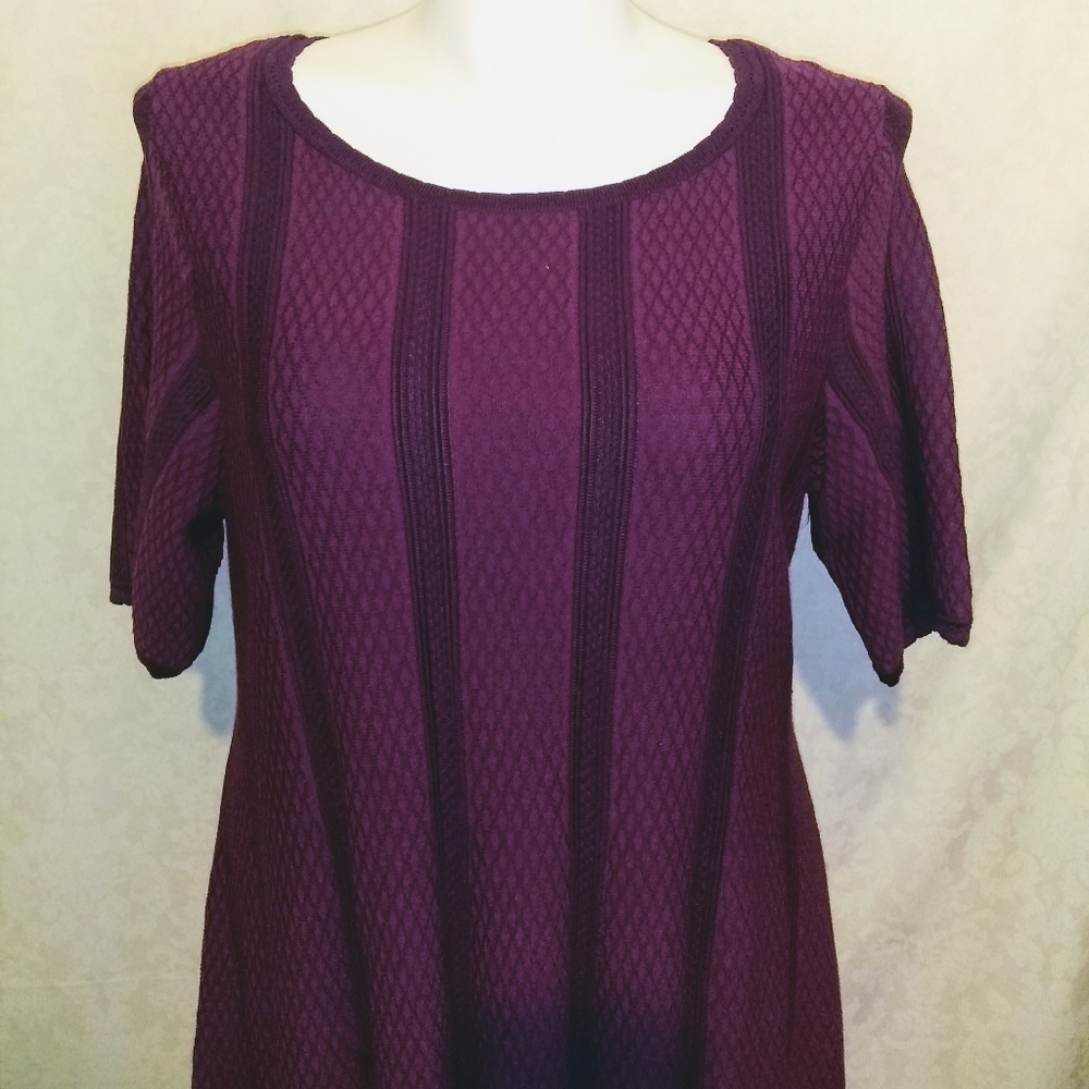 Dressbarn Burgundy Sweater Dress